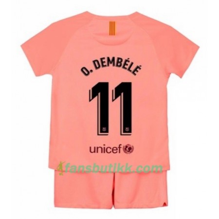 Fotballdrakt FC Barcelona O.Dembele 11 Barn Tredjetrøye 2018-2019 Kortermet